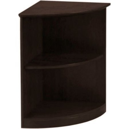SAFCO Safco® Medina Series Quarter-Round Corner 2 Shelf Bookcase Mocha MVBQ2LDC
